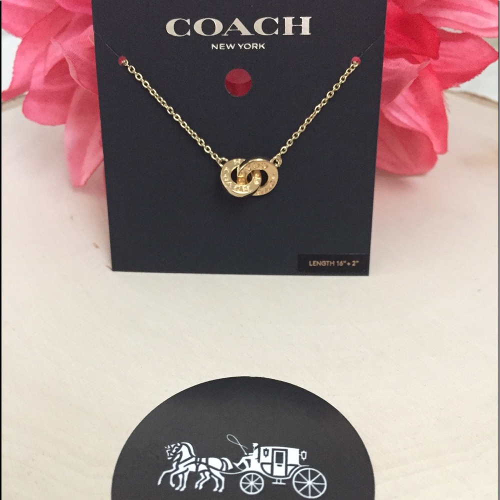 🆕 COACH Interlocking Open Circle Necklace Bracelet - Picture 2 of 5